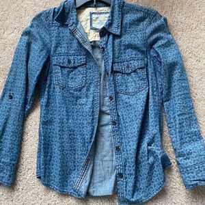 Denim button down